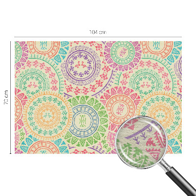 Photo wall mural with a colorful mandala design