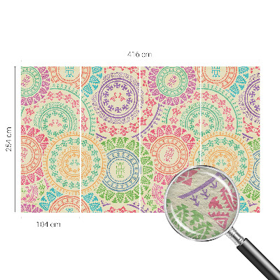 Photo wall mural with a colorful mandala design