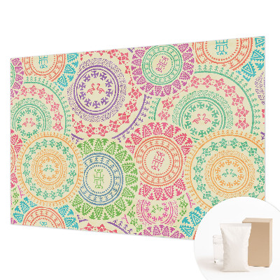 Photo wall mural with a colorful mandala design
