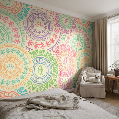 Photo wall mural with a colorful mandala design