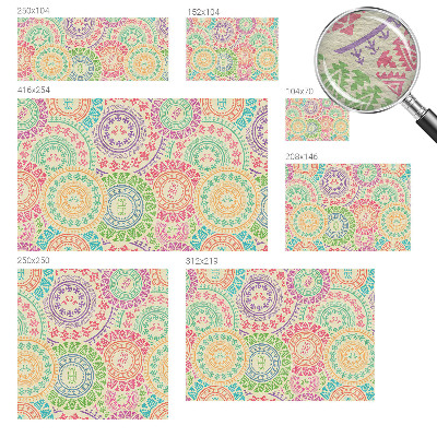 Photo wall mural with a colorful mandala design