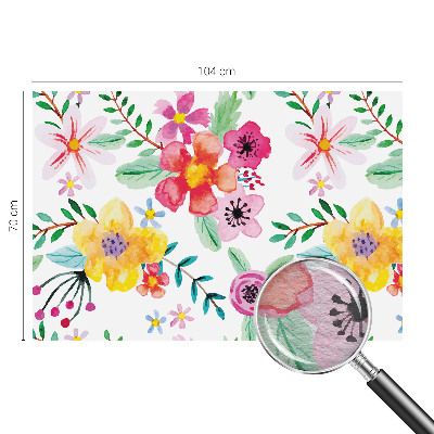 Wall mural for living room with a fresh floral design