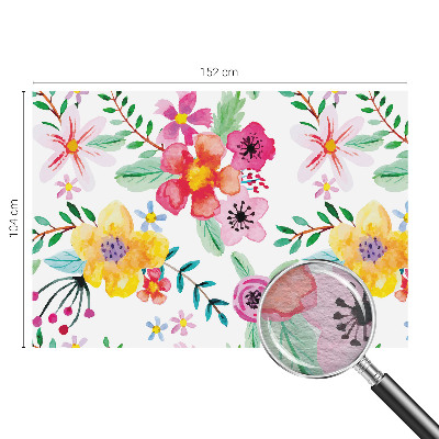 Wall mural for living room with a fresh floral design