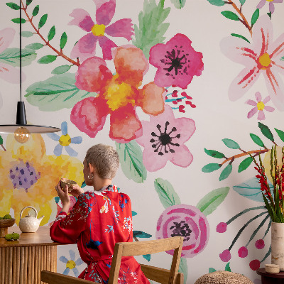 Wall mural for living room Floral freshness