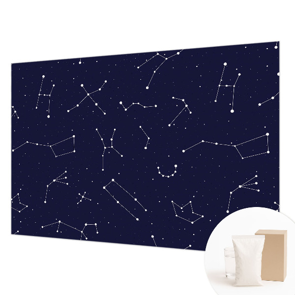 Wall mural for bedroom with an astro sky design