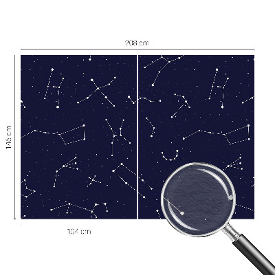 Wall mural for bedroom with an astro sky design