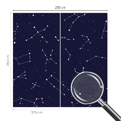 Wall mural for bedroom with an astro sky design