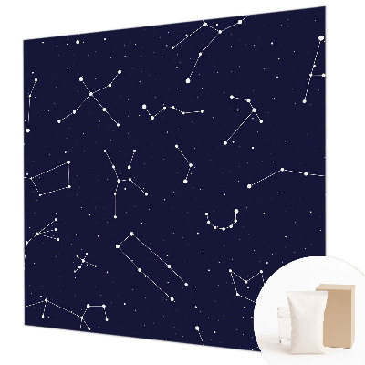 Wall mural for bedroom with an astro sky design