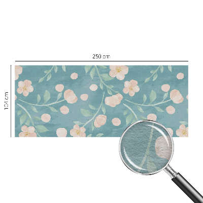 Wallpaper mural for living room with a floral design