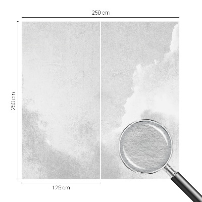 Bedroom wall mural wallpaper with a subtle cloud pattern