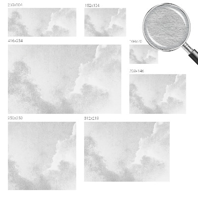 Bedroom wall mural wallpaper with a subtle cloud pattern