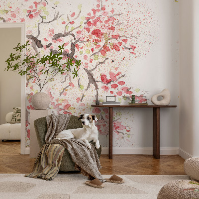 Large wallpaper mural Flowering branches