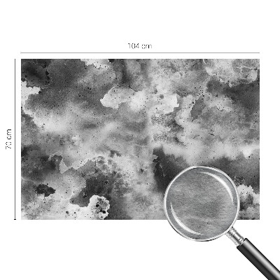 Large wall mural wallpaper with a gray clouds design