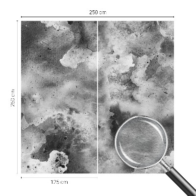Large wall mural wallpaper with a gray clouds design