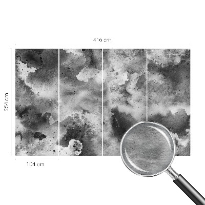 Large wall mural wallpaper Gray clouds
