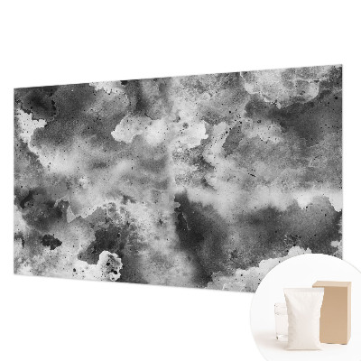 Large wall mural wallpaper with a gray clouds design