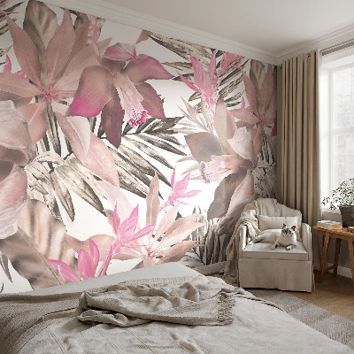 Custom size wall mural Exotic flowers