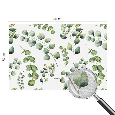 Modern wall mural with green leaves for the living room