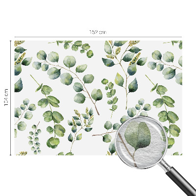 Modern wall mural for living room Green leaves