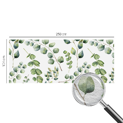 Modern wall mural with green leaves for the living room