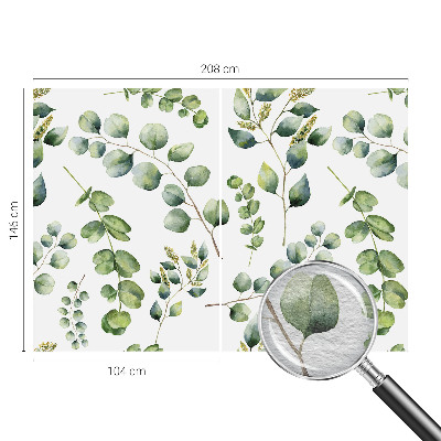 Modern wall mural with green leaves for the living room