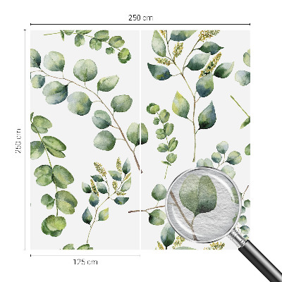 Modern wall mural for living room Green leaves