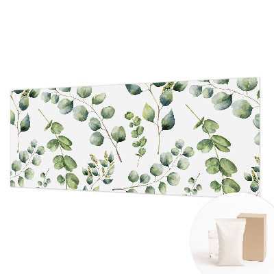 Modern wall mural with green leaves for the living room