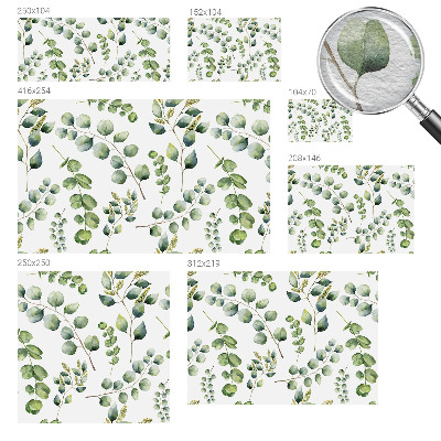 Modern wall mural for living room Green leaves