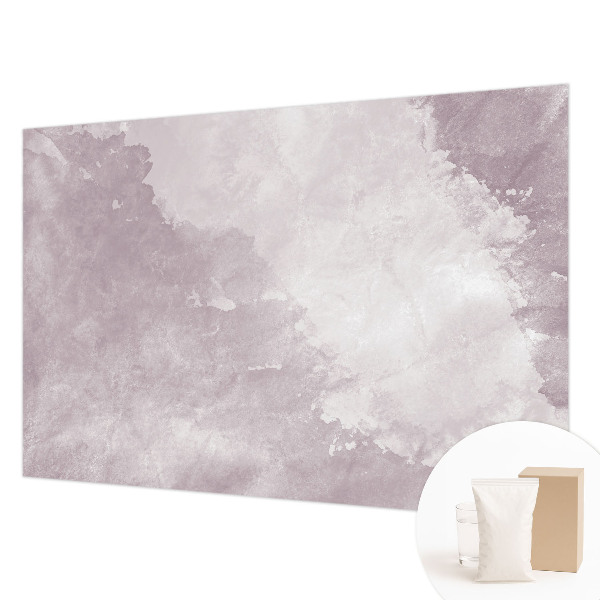Modern wall mural with a purple abstract design