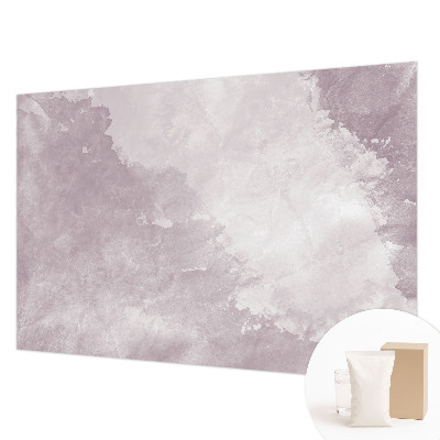 Modern wall mural with a purple abstract design