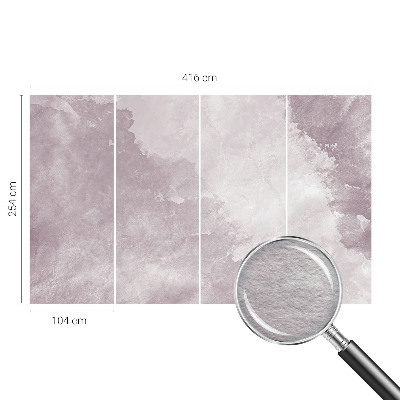 Modern wall mural with a purple abstract design