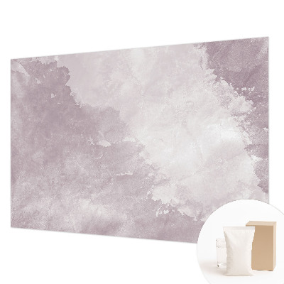 Modern wall mural with a purple abstract design