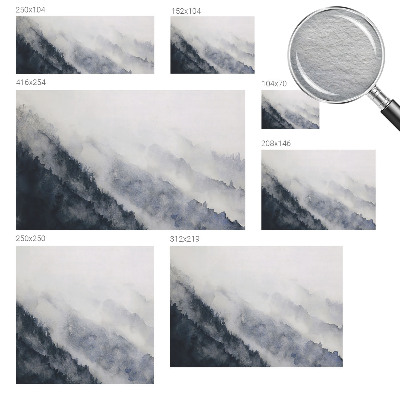 Modern wall mural for bedroom with a mountain fog design