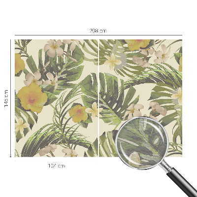 Premium photo wallpaper with an exotic flora design