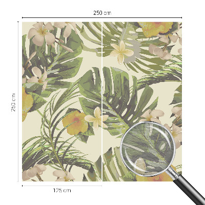 Premium photo wallpaper with an exotic flora design