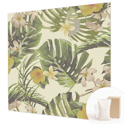 Premium photo wallpaper with an exotic flora design