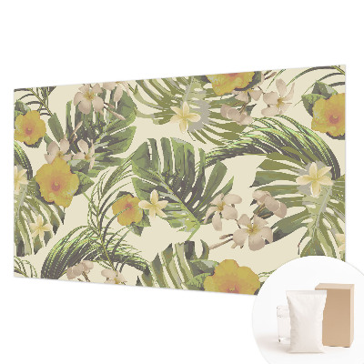 Premium photo wallpaper with an exotic flora design