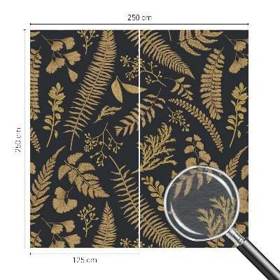 Non-woven wall mural with a botanical leaves design