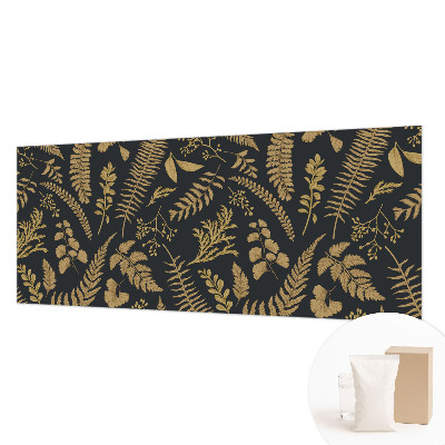 Non-woven wall mural with a botanical leaves design