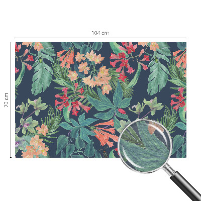 Decorative wall mural for living room Tropical flowers