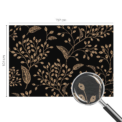 Wall mural with a botanical design evoking elegant foliage
