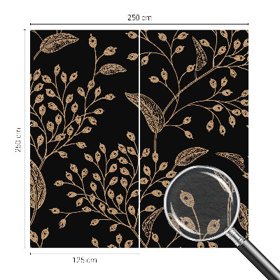 Wall mural with a botanical design evoking elegant foliage