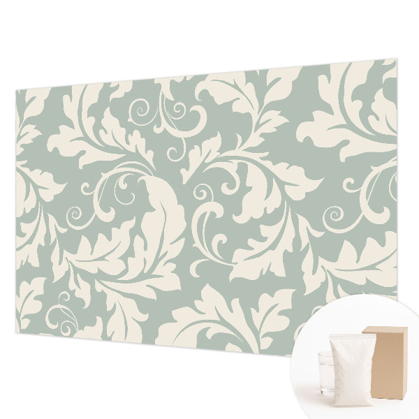 Photo wallpaper with a decorative leaves pattern