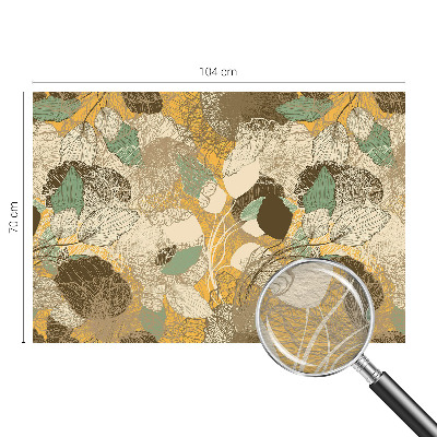 Wall mural for bedroom with a botanical design