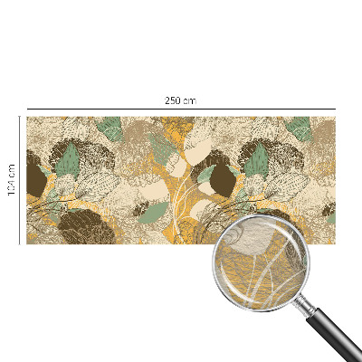 Wall mural for bedroom with a botanical design