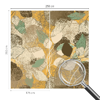 Wall mural for bedroom with a botanical design