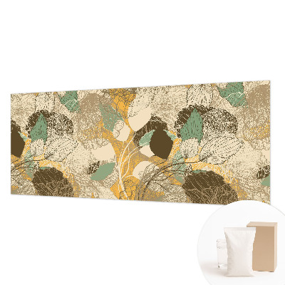 Wall mural for bedroom with a botanical design