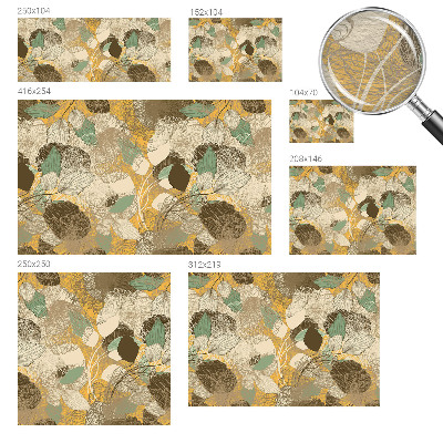 Wall mural for bedroom with a botanical design