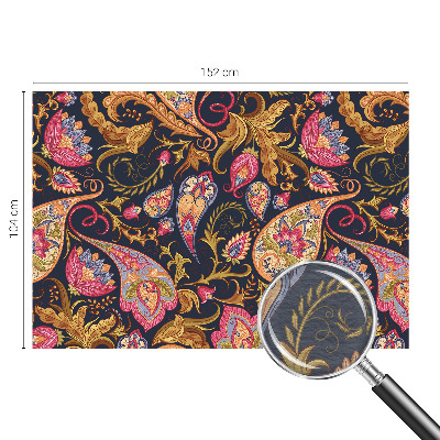 Wall mural for living room with a colorful paisley pattern