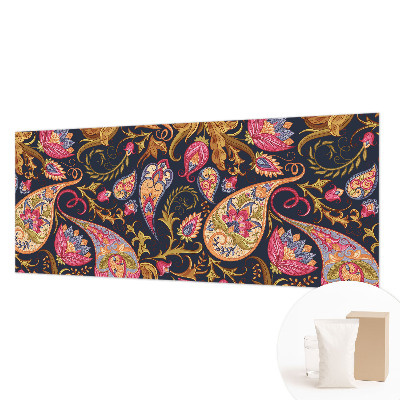 Wall mural for living room with a colorful paisley pattern